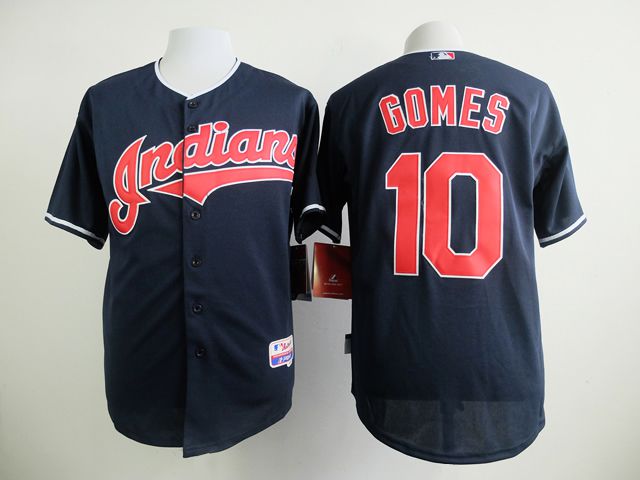 Men Cleveland Indians #10 Gomes Blue MLB Jerseys